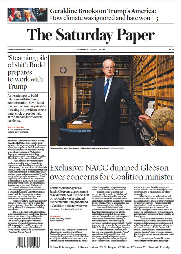 The Saturday Paper - Cover - 11/16/2024