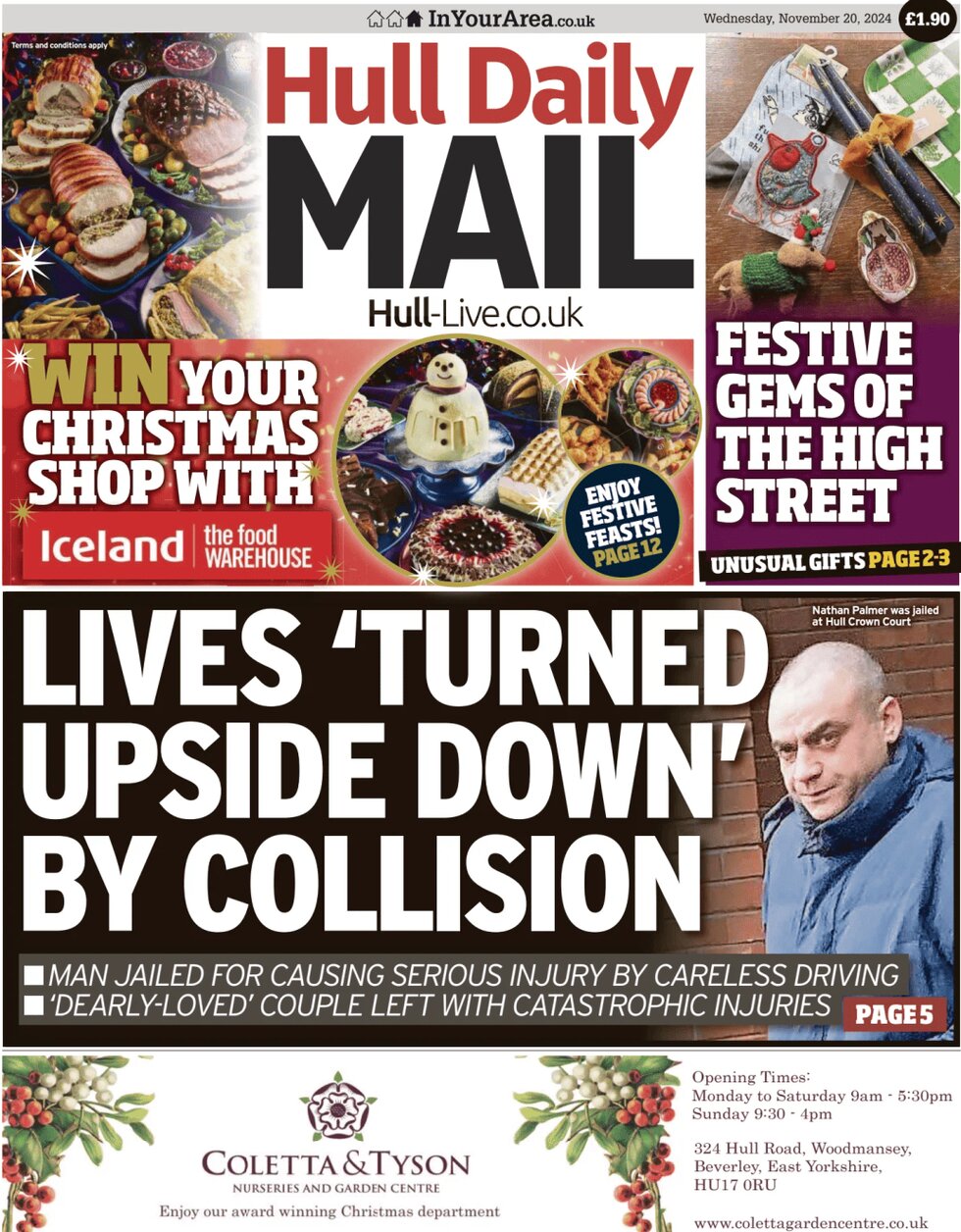 Hull Daily Mail - Front Page - 11/20/2024