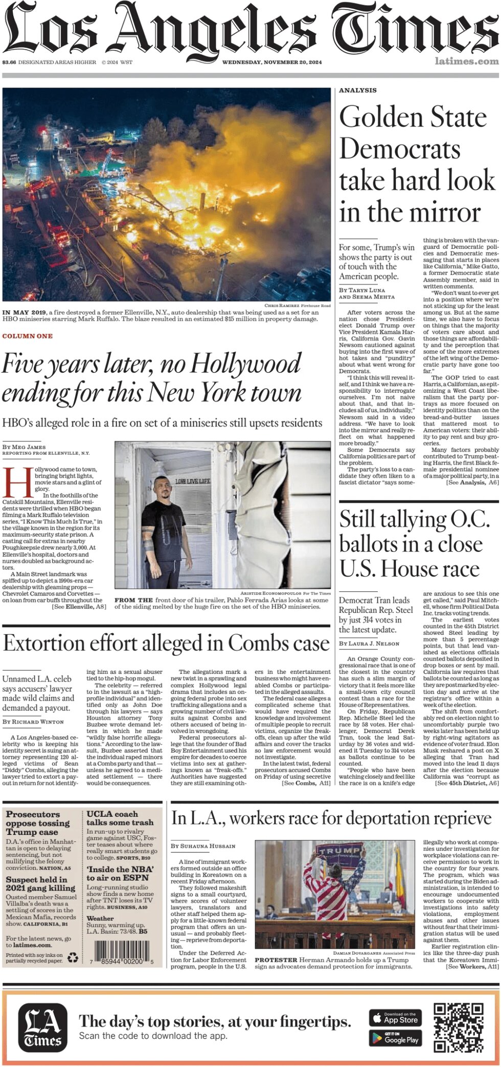 Los Angeles Times - Cover - 11/20/2024