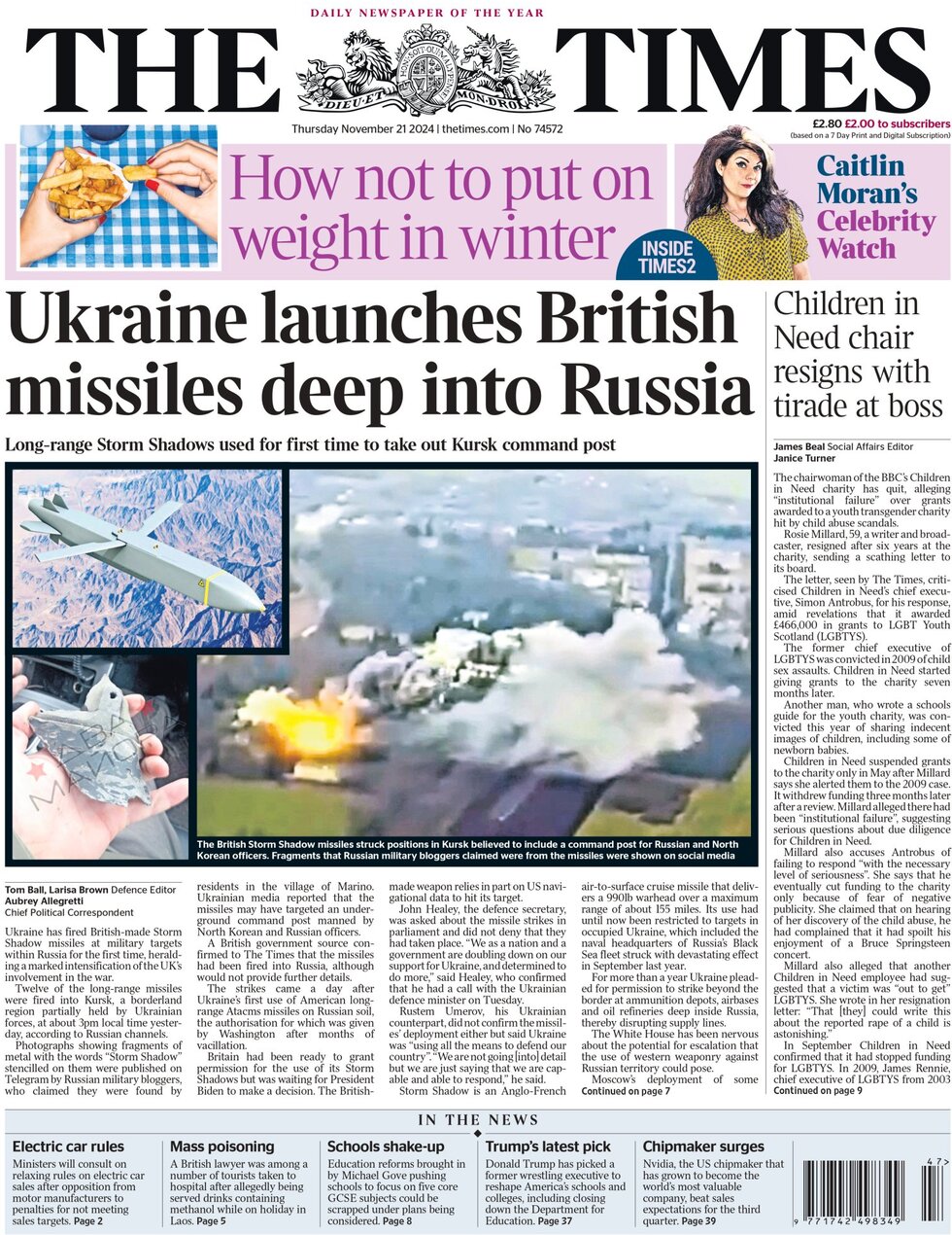 The Times - Front Page - 11/21/2024