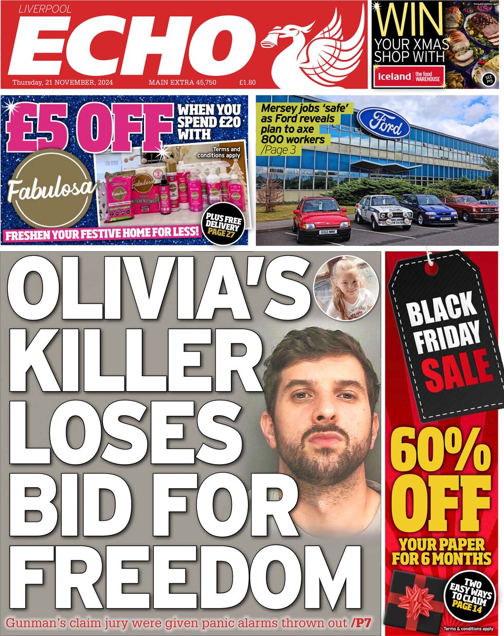 Liverpool Echo - Front Page - 11/21/2024