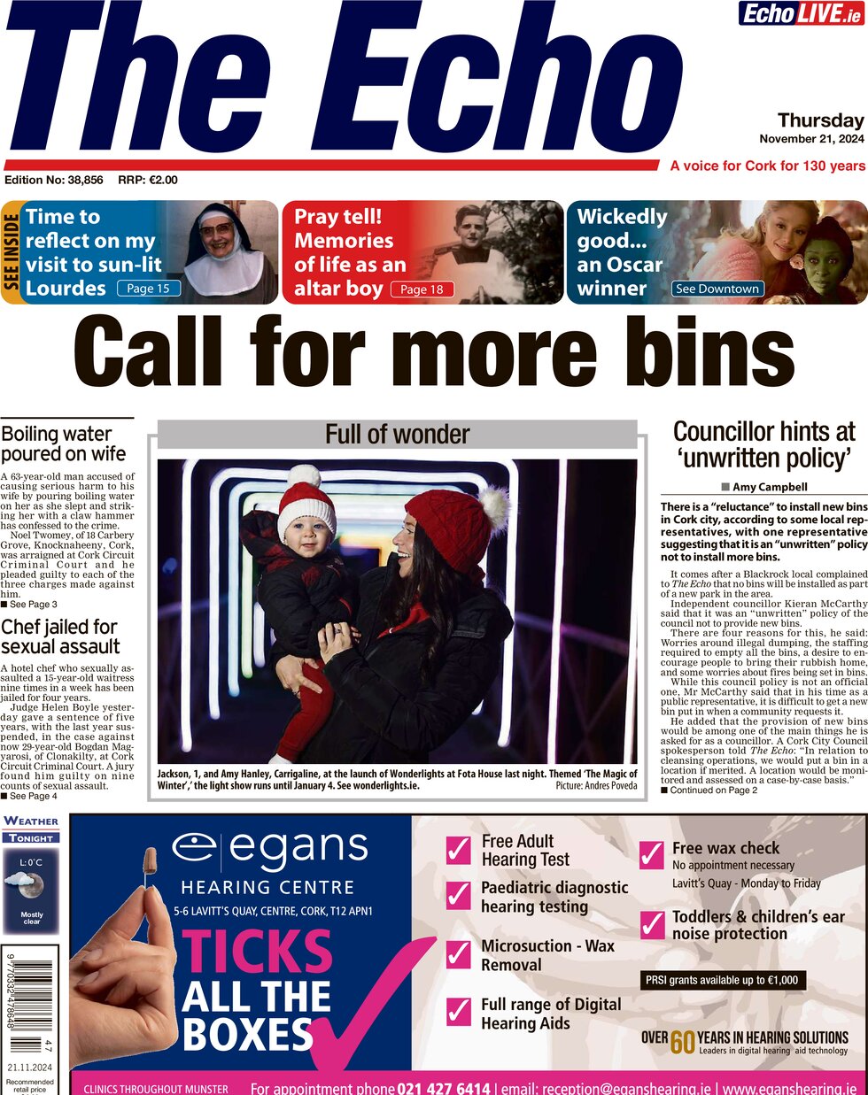 The Echo (Cork) - Front Page - 11/21/2024