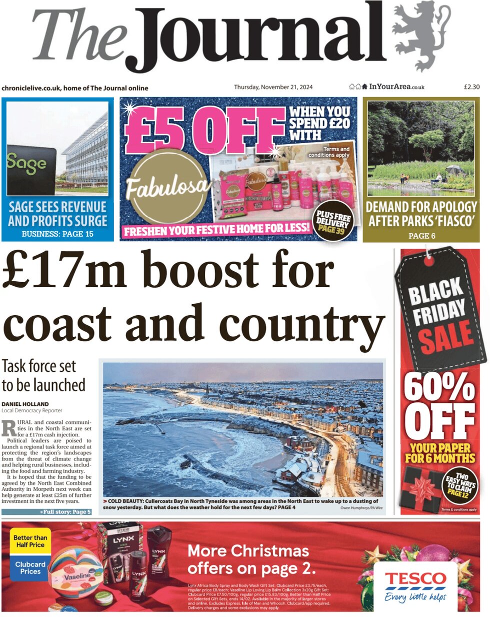 The Journal (Newcastle) - Front Page - 11/21/2024