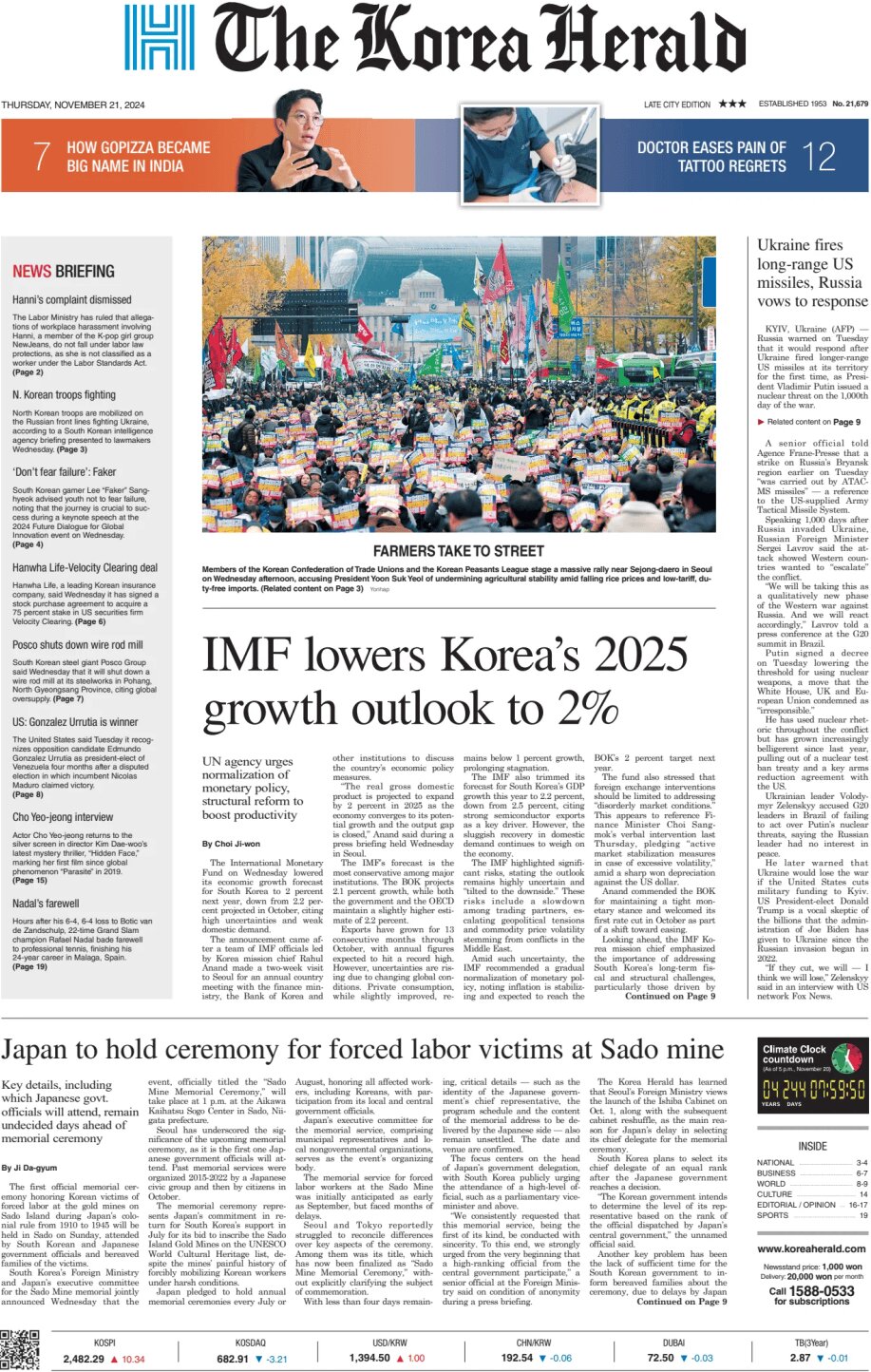 The Korea Herald - Front Page - 11/21/2024