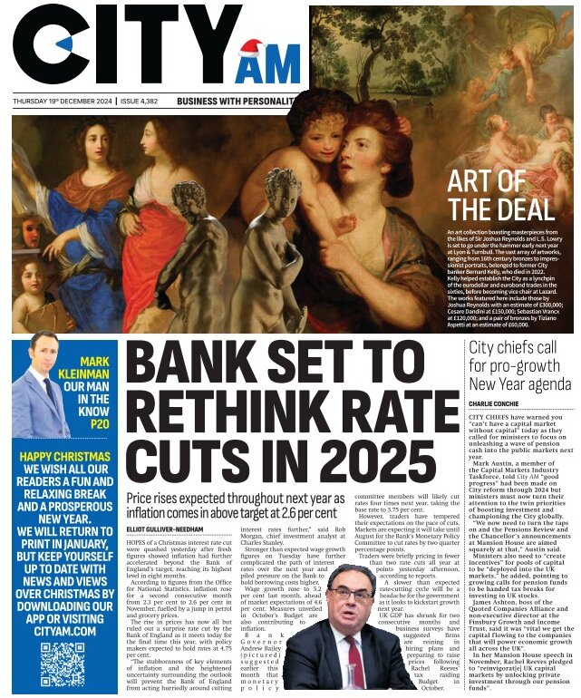 City A.M. - Front Page - 12/19/2024