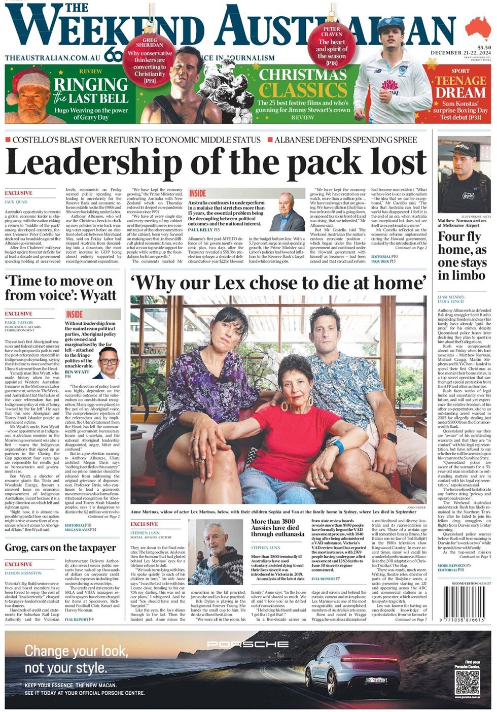 The Australian - Front Page - 12/22/2024