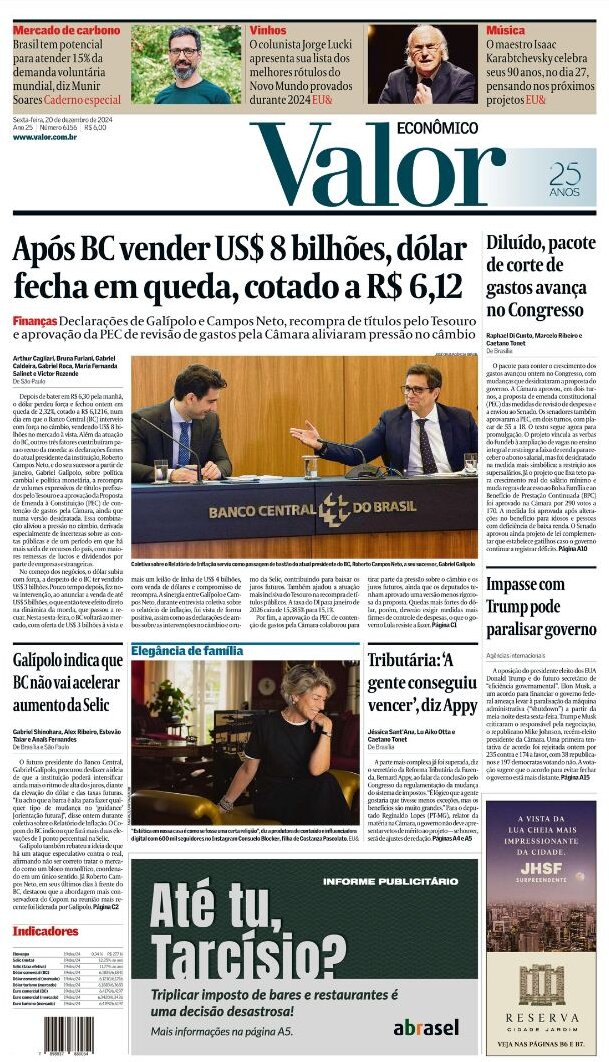 Valor Econômico - Front Page - 12/20/2024