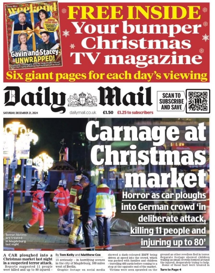 Daily Mail - Front Page - 12/21/2024