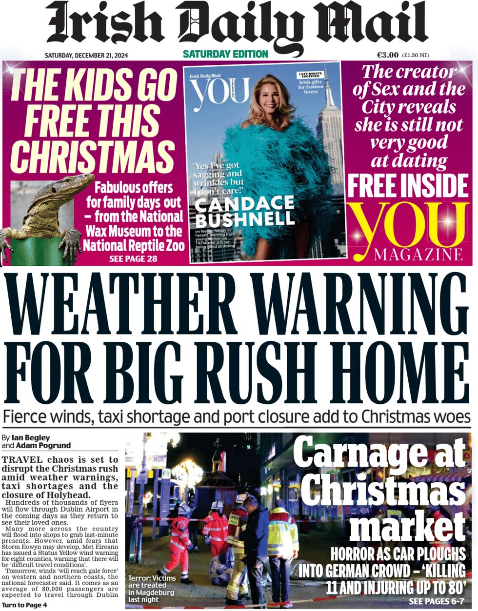 Irish Daily Mail - Front Page - 12/21/2024