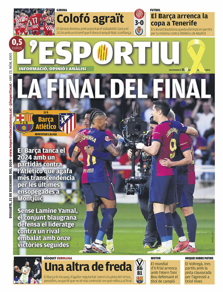 L'Esportiu - Front Page - 12/21/2024