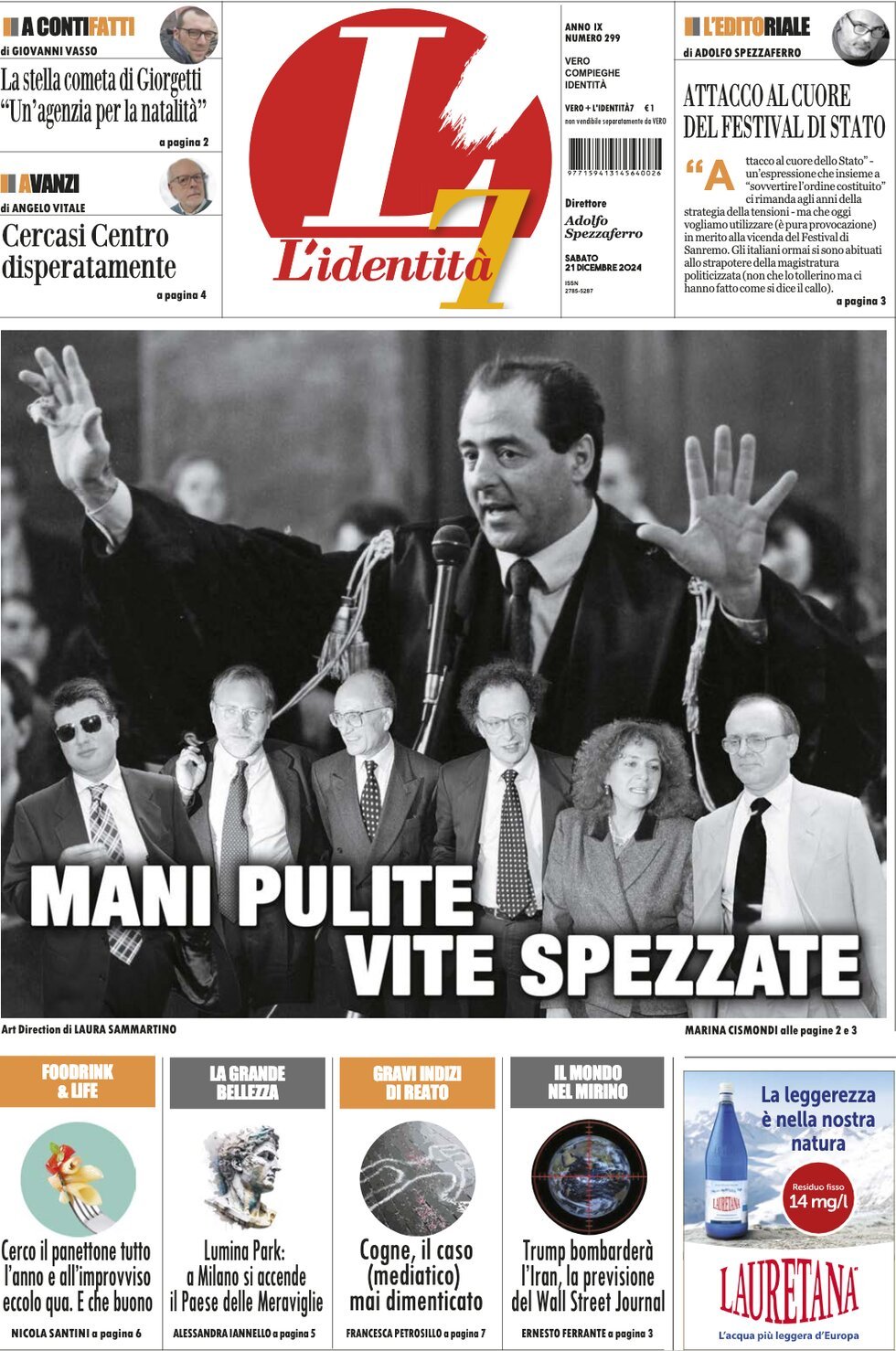 L'Identità - Front Page - 12/21/2024