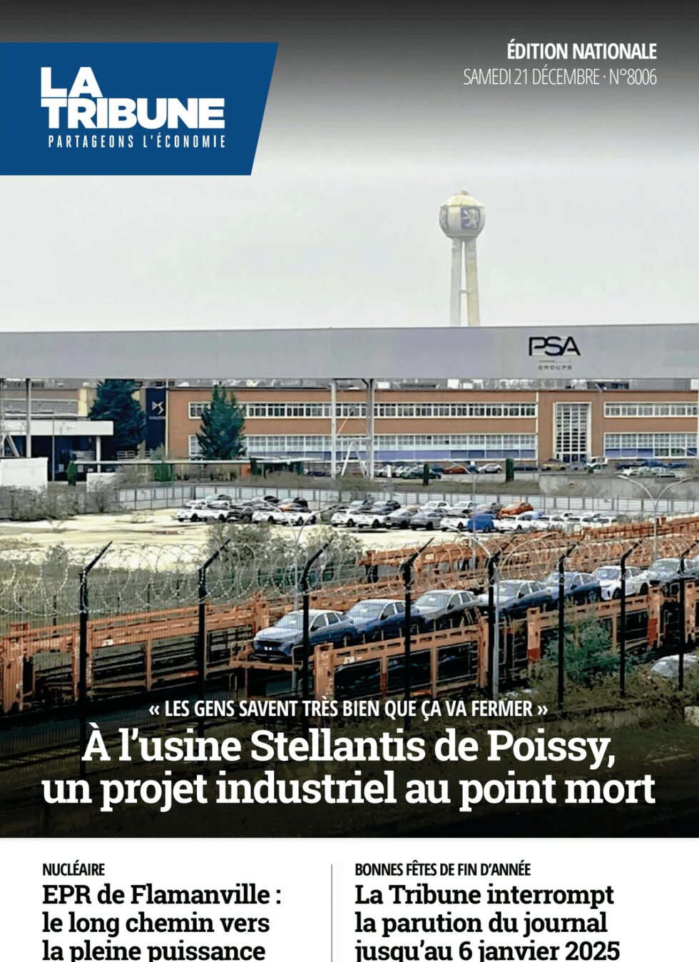 La Tribune - Front Page - 12/21/2024