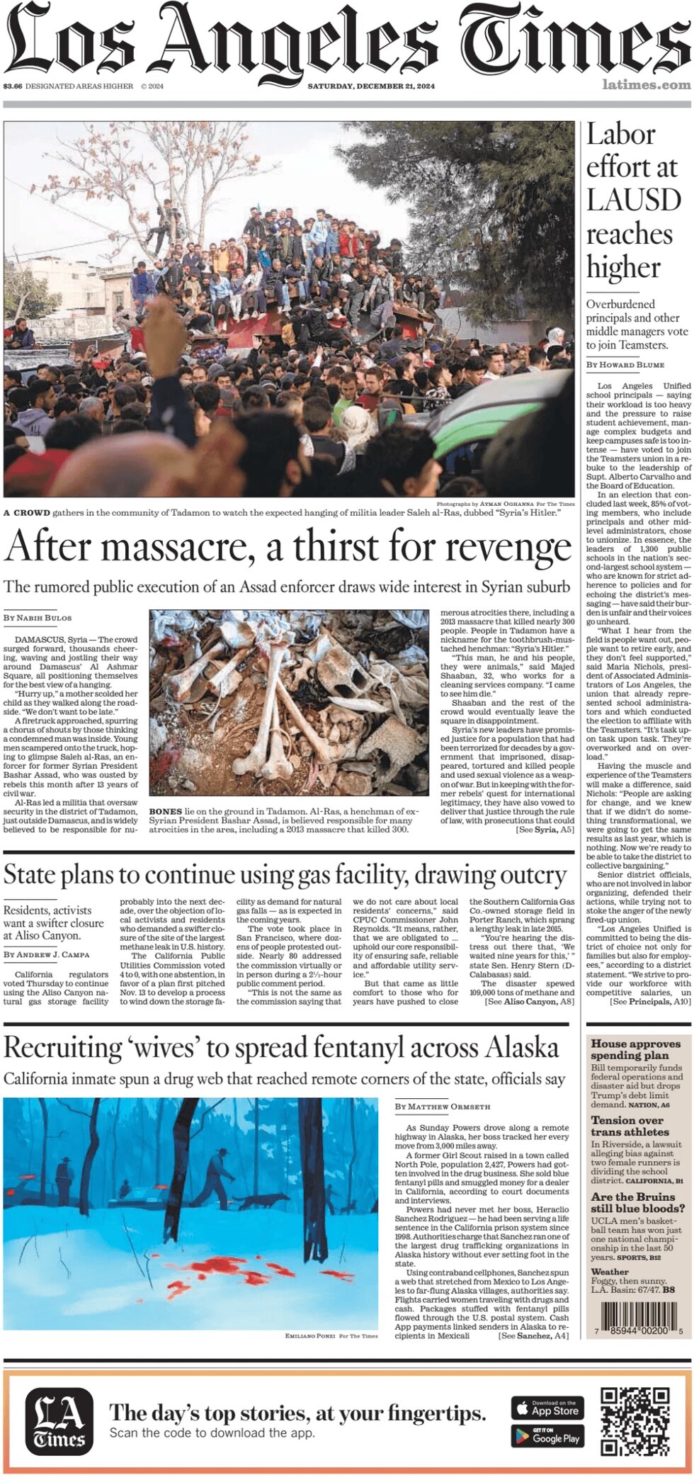 Los Angeles Times - Cover - 12/21/2024