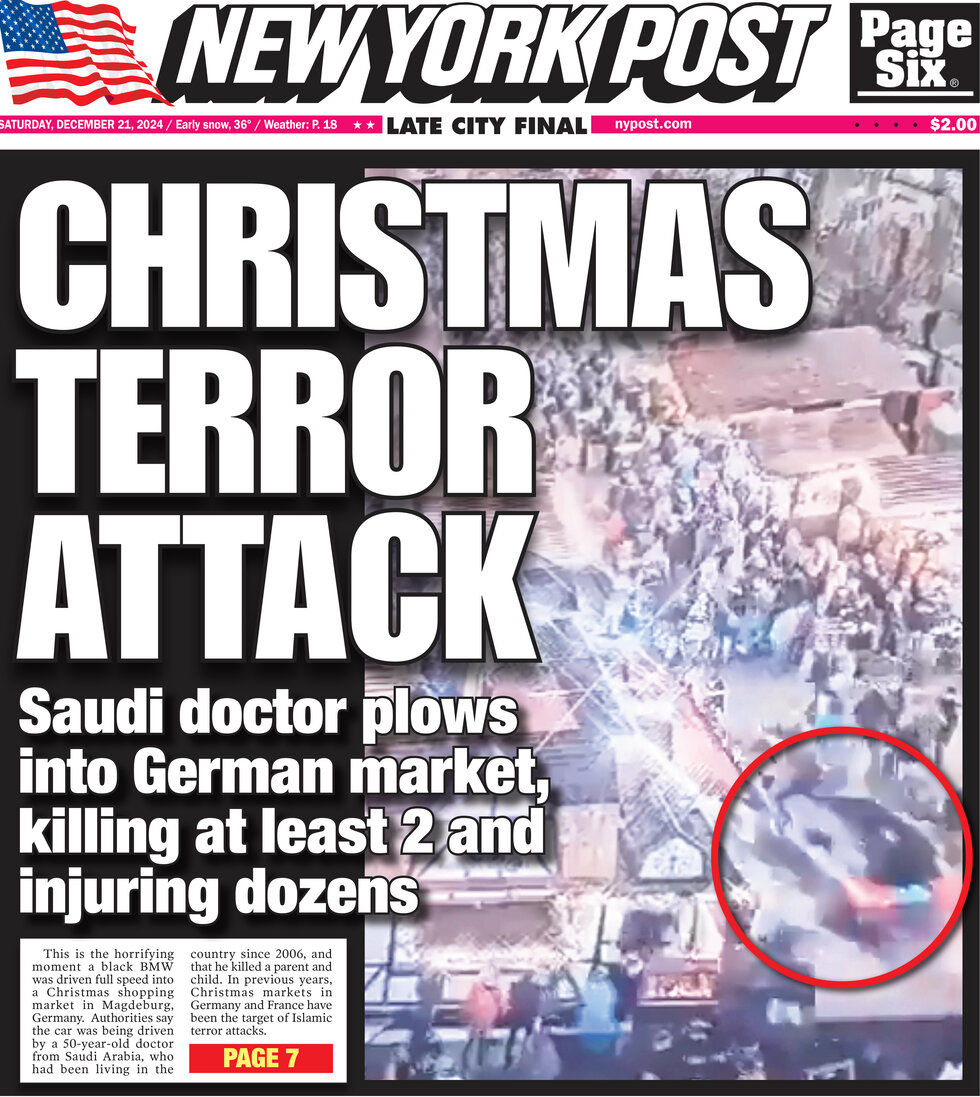 New York Post - Cover - 12/21/2024