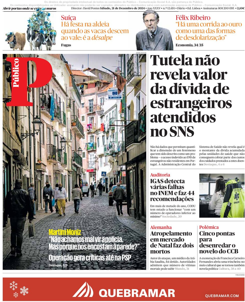 Público - Front Page - 12/21/2024