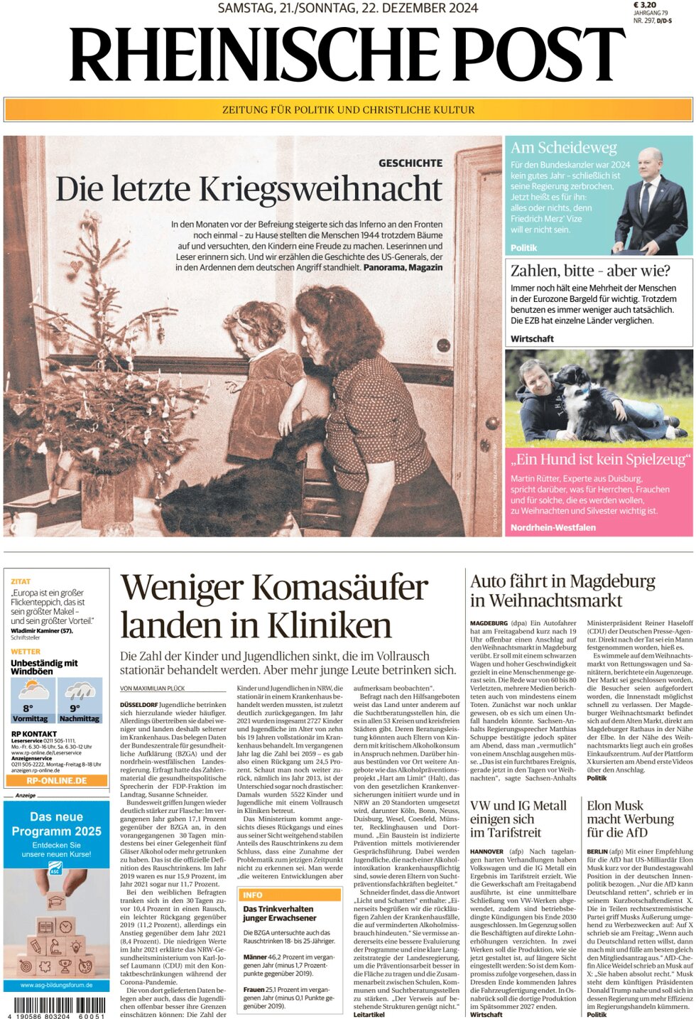 Rheinische Post - Front Page - 12/21/2024