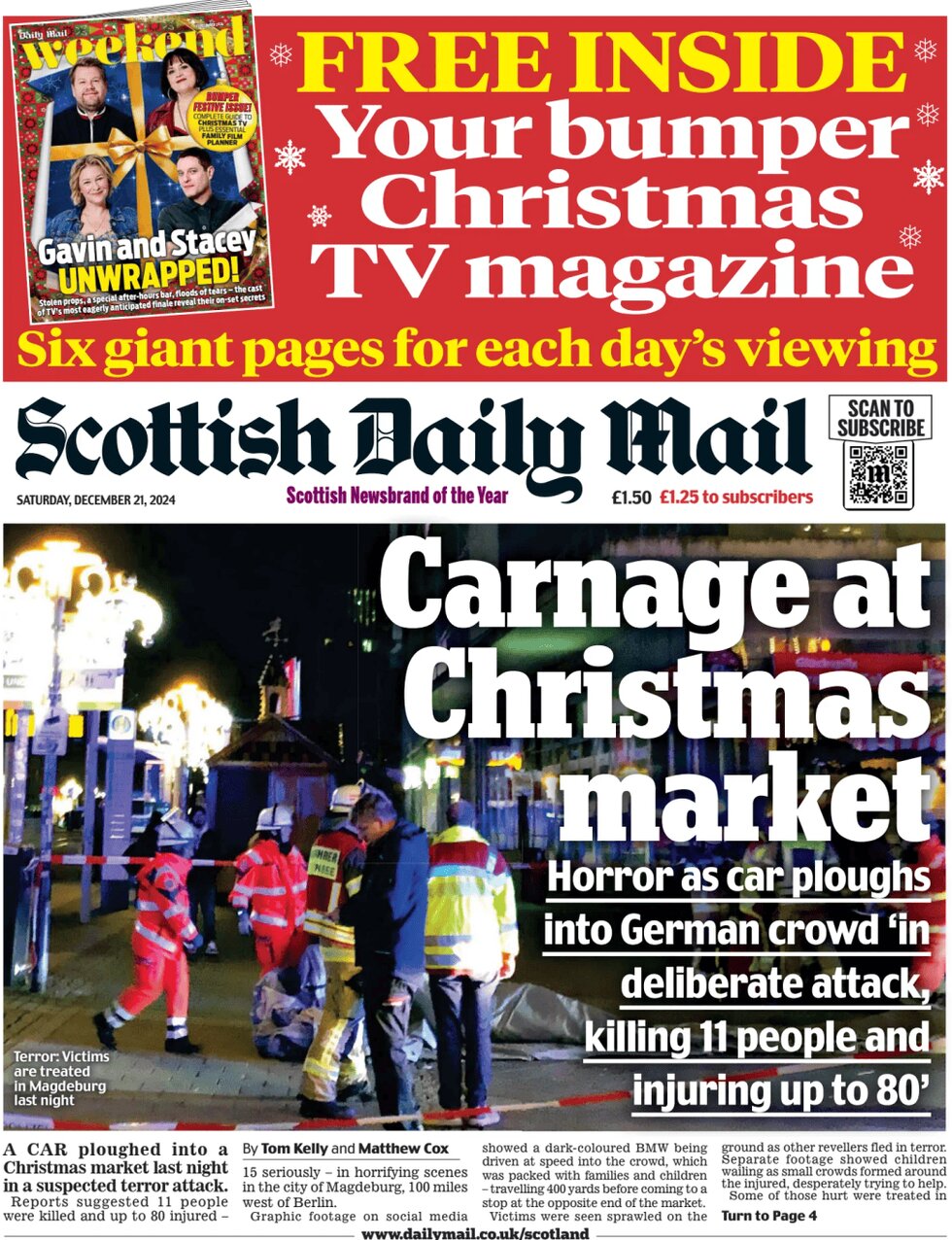 Scottish Daily Mail - Front Page - 12/21/2024