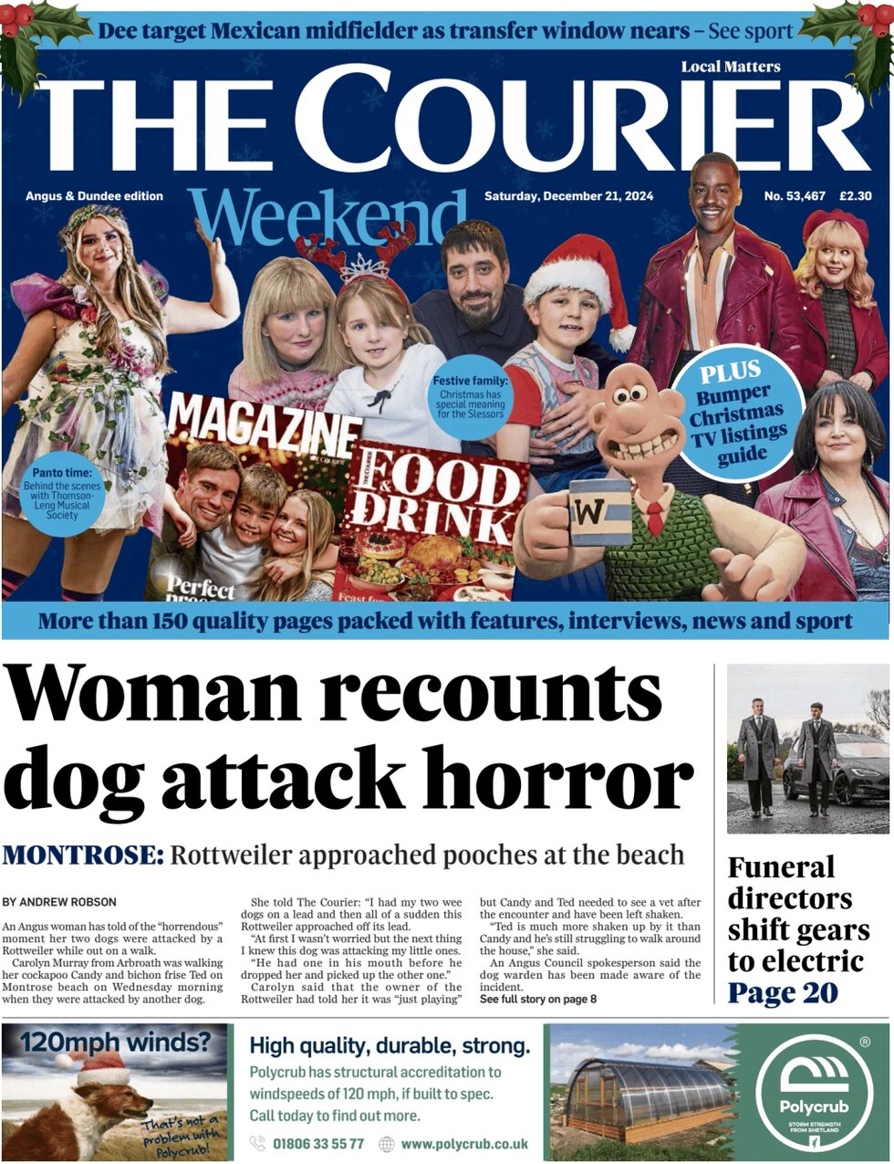 The Courier (Dundee) - Front Page - 12/21/2024