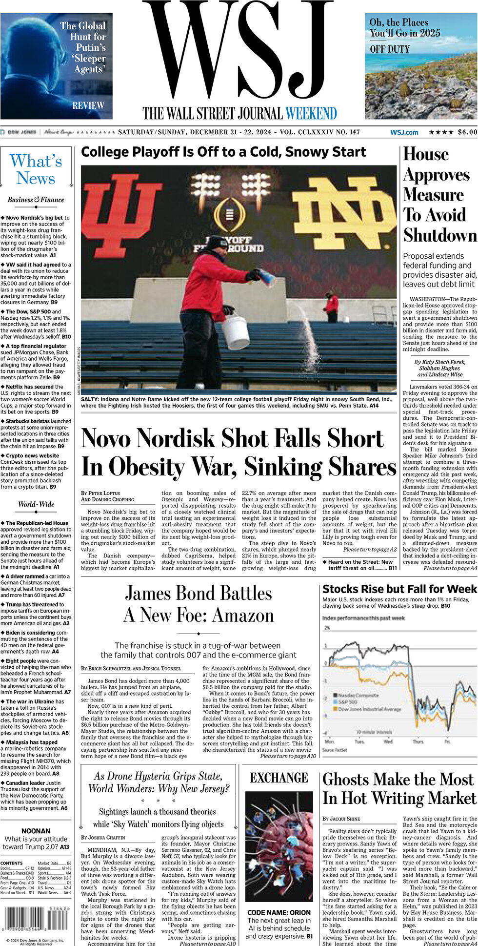 The Wall Street Journal - Cover - 12/22/2024