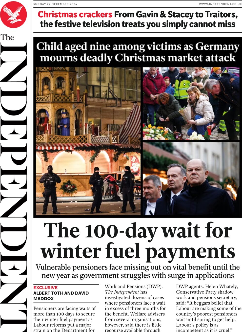 The Independent - Front Page - 12/22/2024