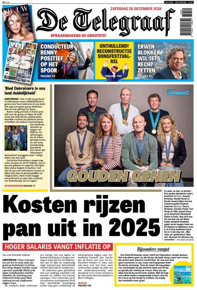 De Telegraaf - Front Page - 12/28/2024