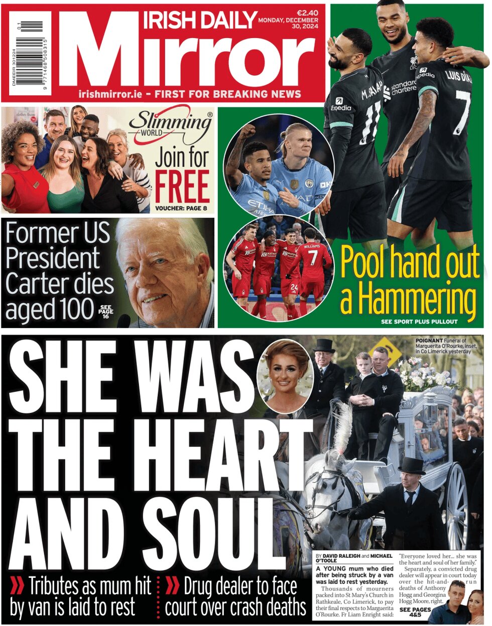 Irish Daily Mirror - Front Page - 12/30/2024