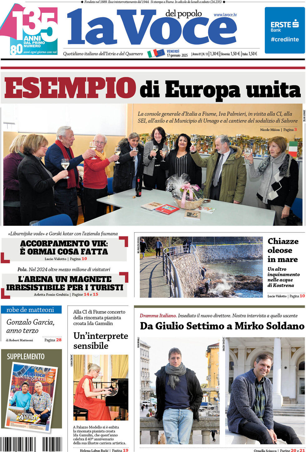 La Voce del popolo - Front Page - 01/17/2025