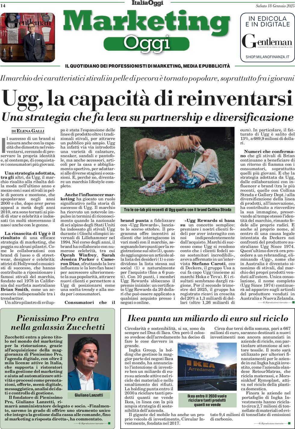 Marketing Oggi - Front Page - 01/18/2025