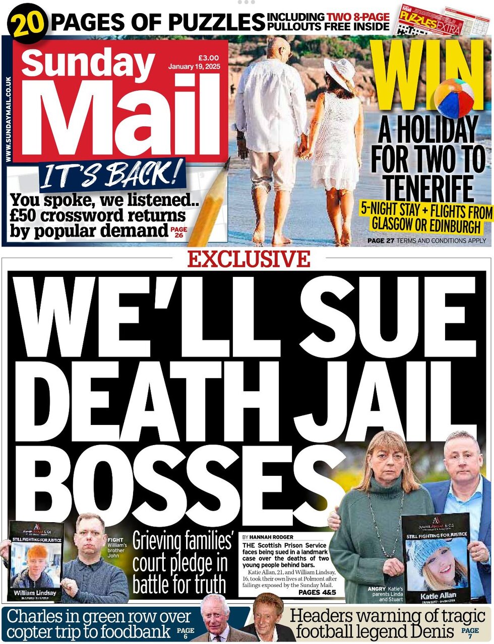 Sunday Mail - Cover - 01/19/2025