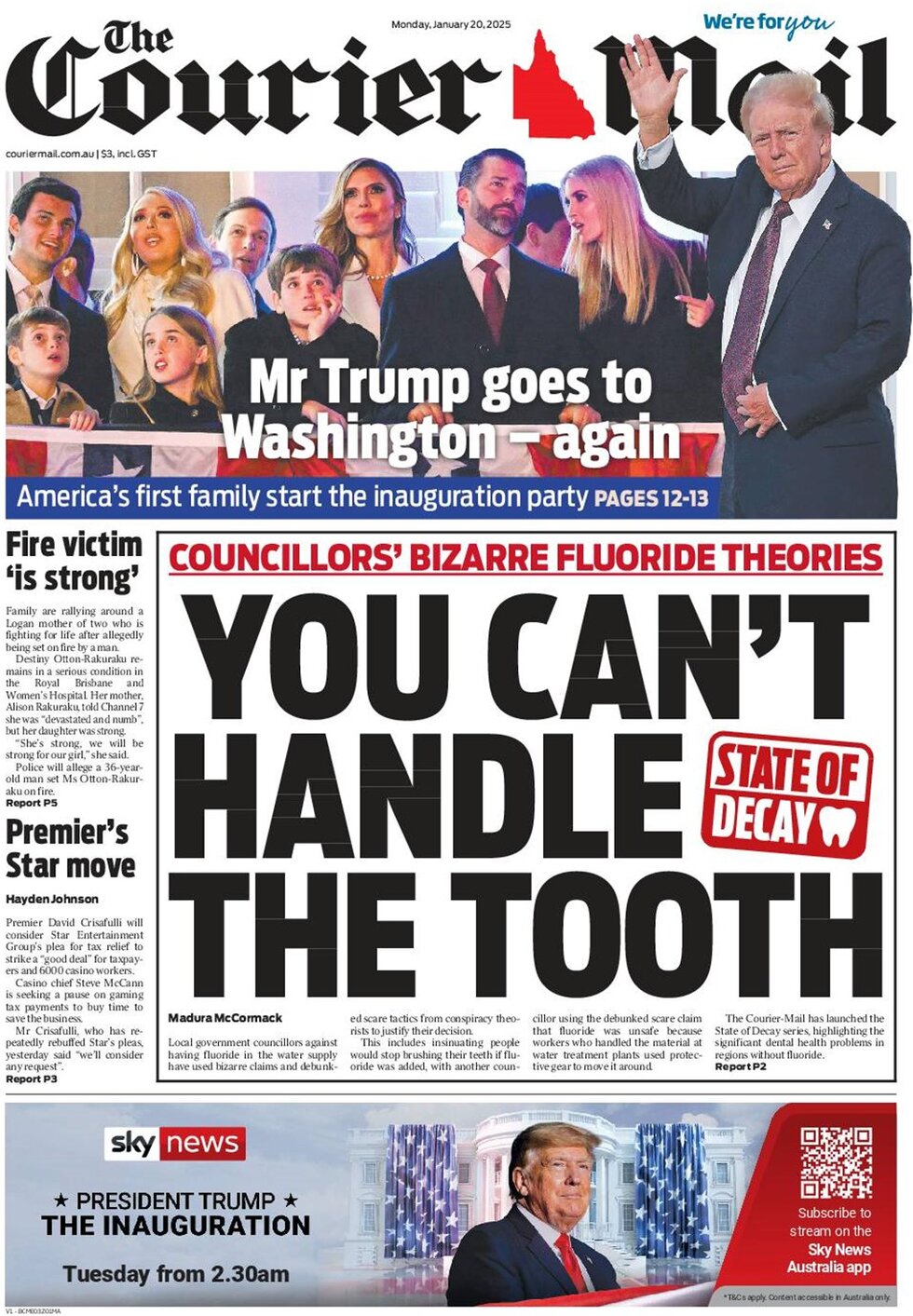 The Courier-Mail - Front Page - 01/20/2025