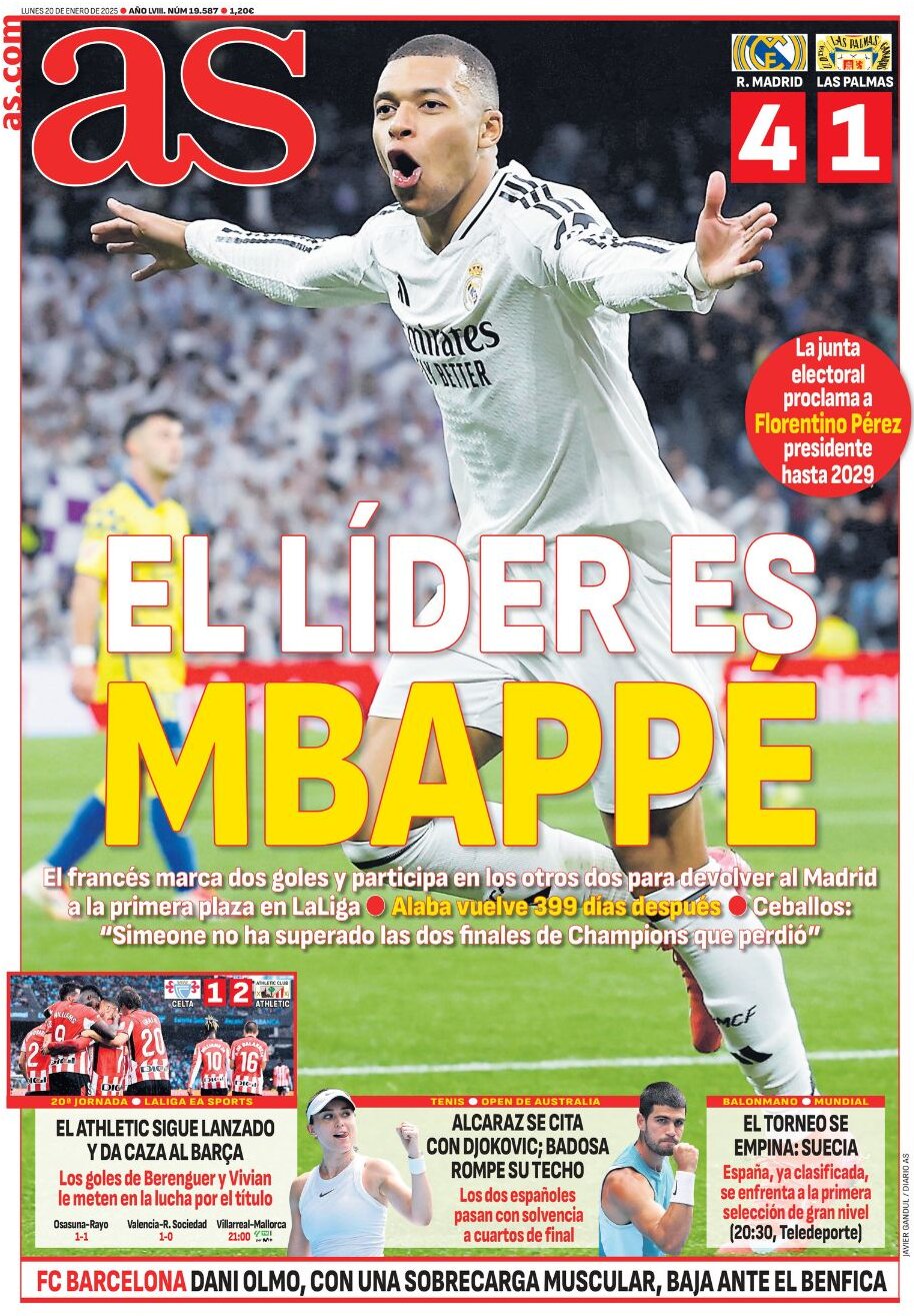 AS (Madrid) - Front Page - 01/20/2025