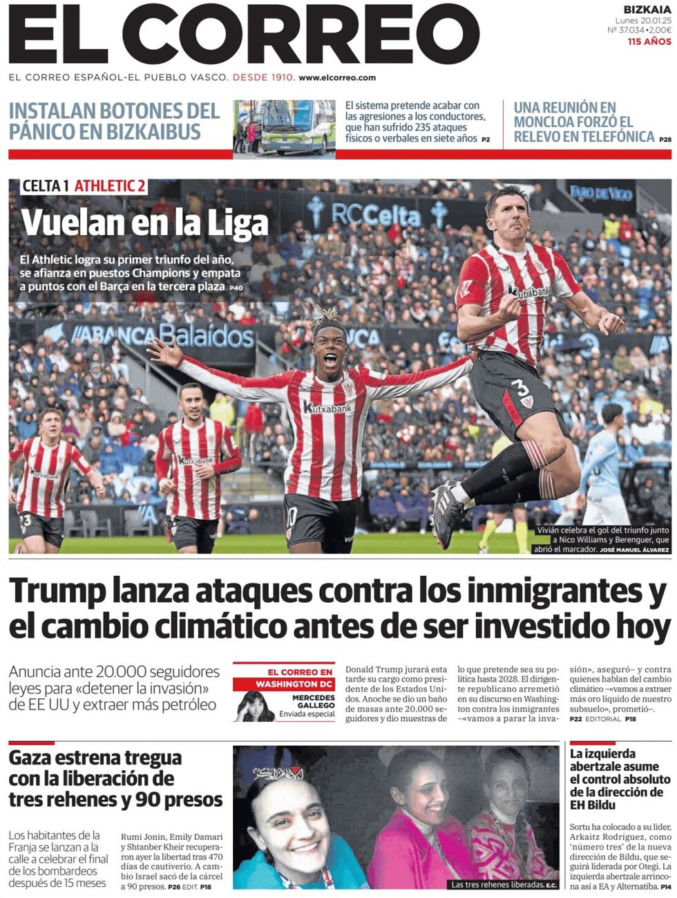 El Correo - Front Page - 01/20/2025