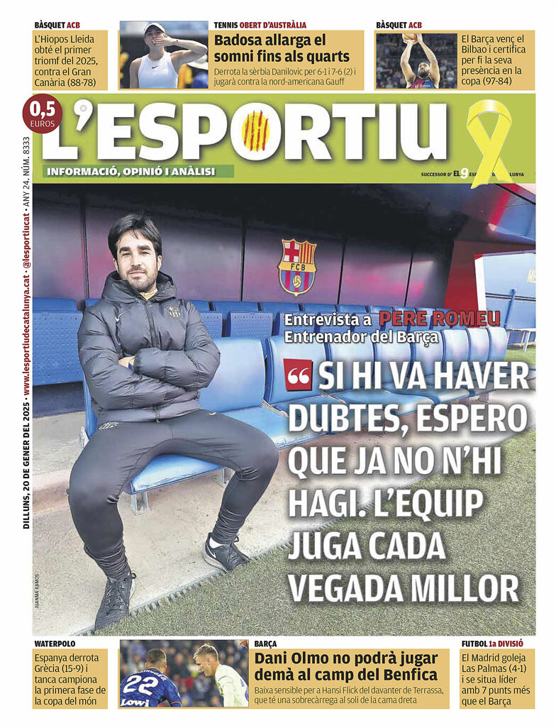 L'Esportiu - Front Page - 01/20/2025