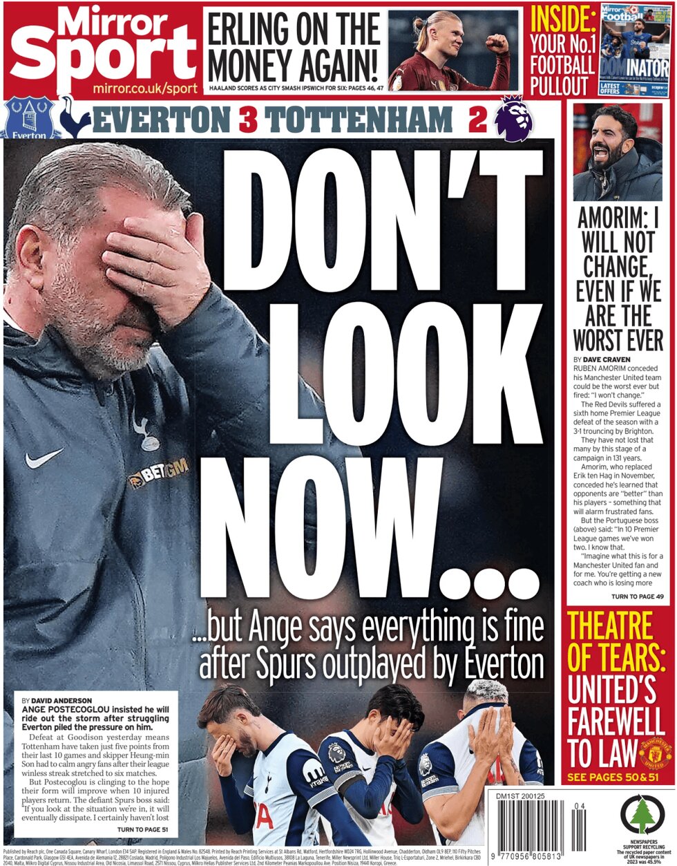 Mirror SPORT - Front Page - 01/20/2025