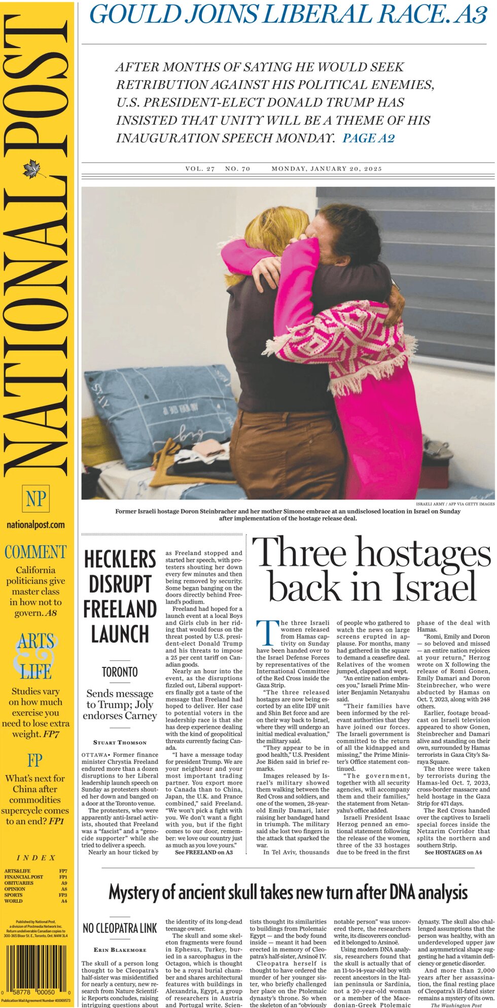 National Post - Front Page - 01/20/2025