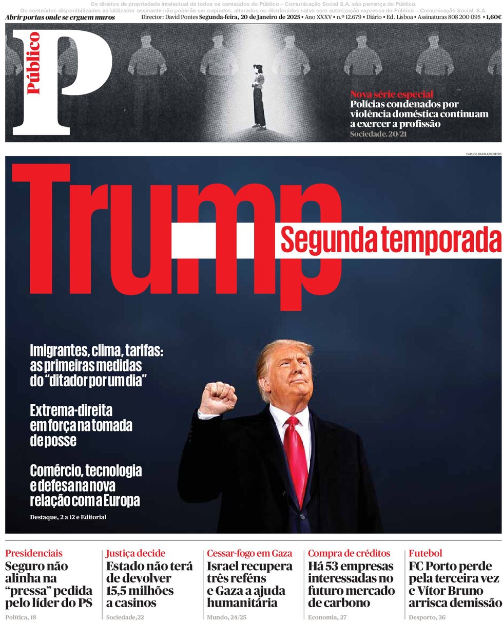 Público - Front Page - 01/20/2025