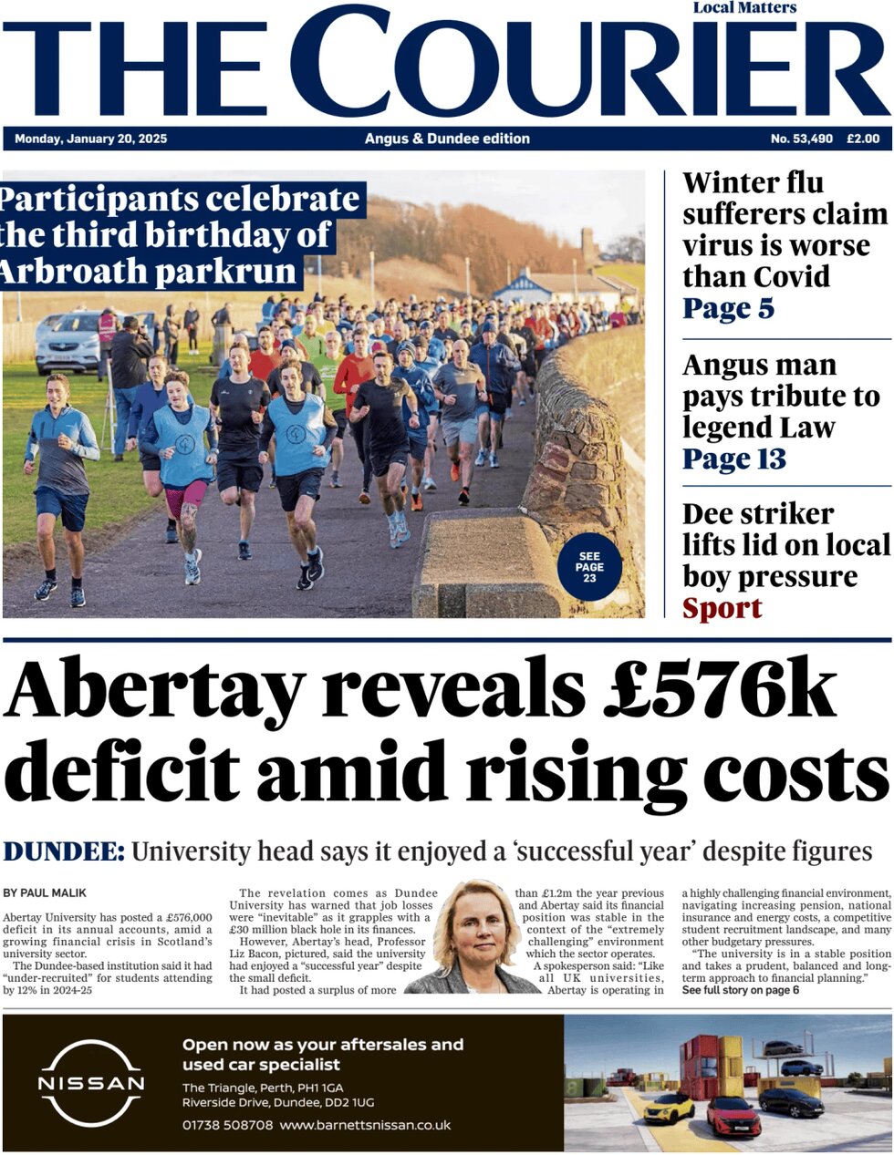 The Courier (Dundee) - Front Page - 01/20/2025