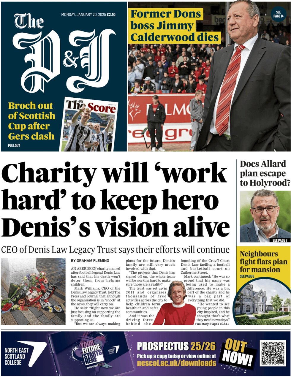 The Press and Journal - Front Page - 01/20/2025