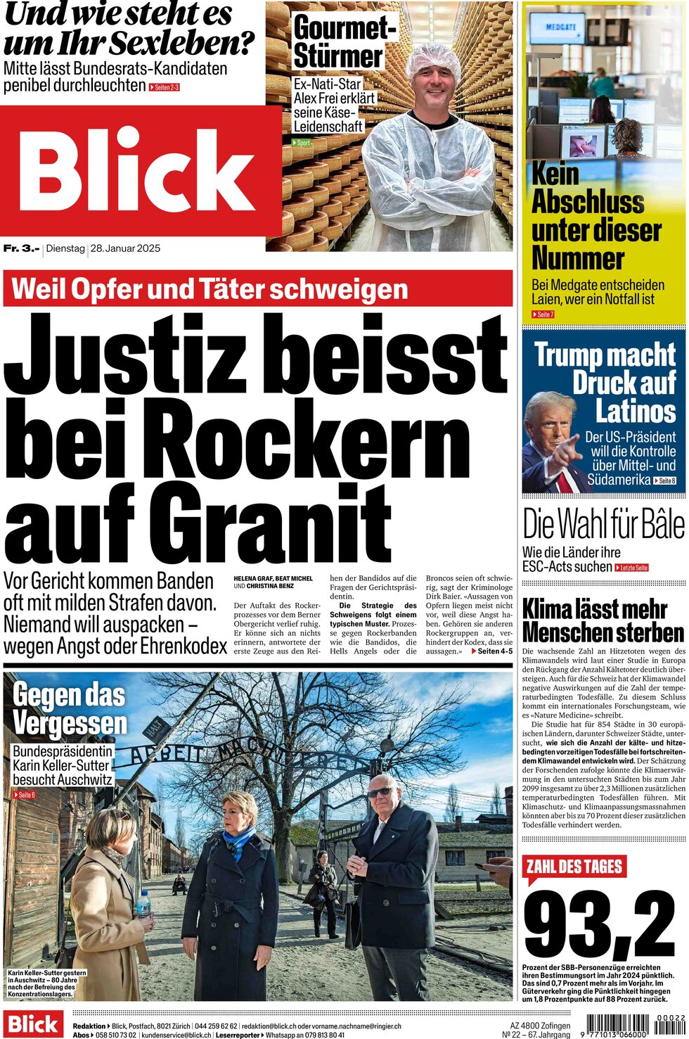 Blick - Front Page - 01/28/2025