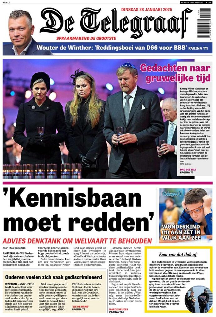 De Telegraaf - Front Page - 01/28/2025