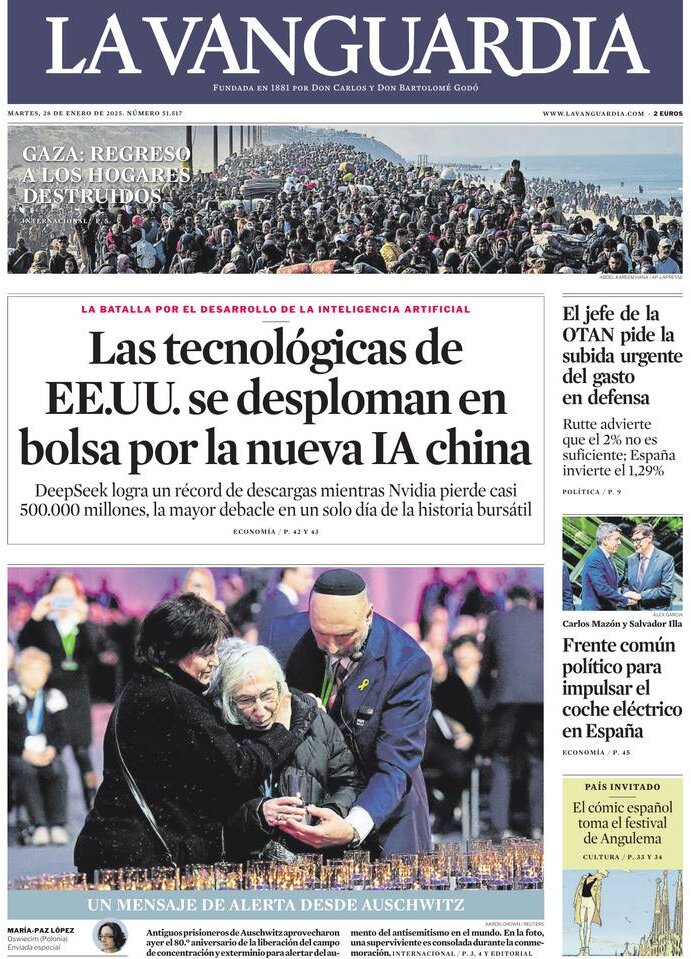 La Vanguardia - Front Page - 01/28/2025