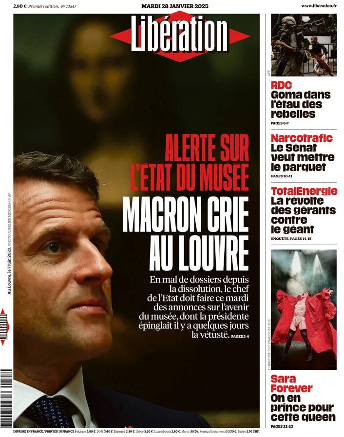 Libération - Front Page - 01/28/2025