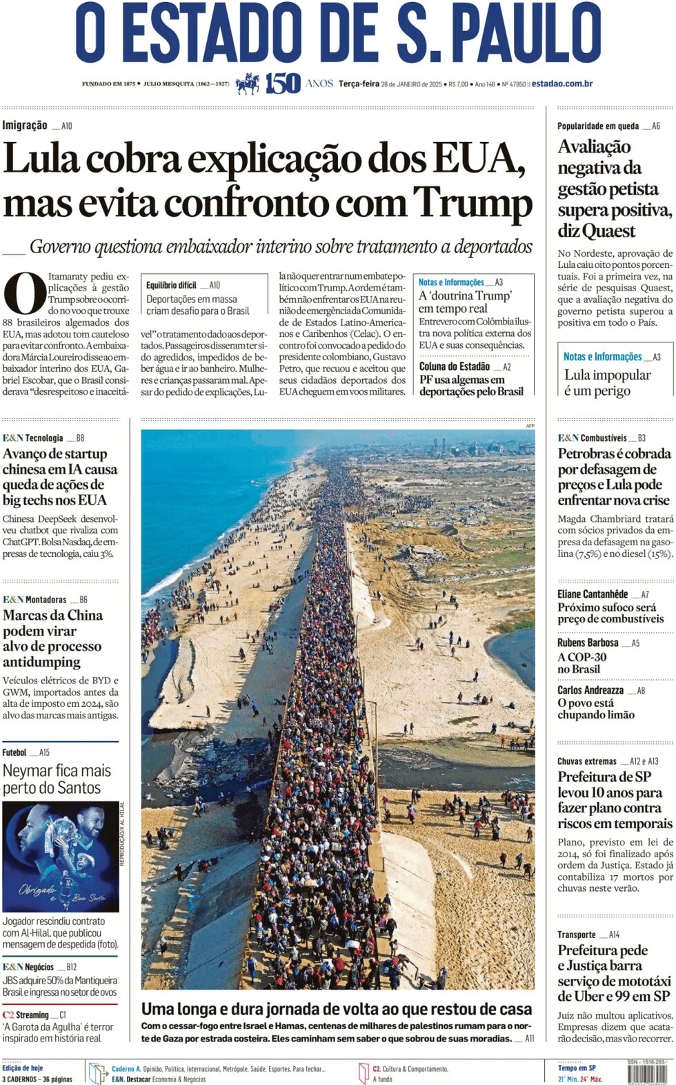 O Estado de S. Paulo - Front Page - 01/28/2025