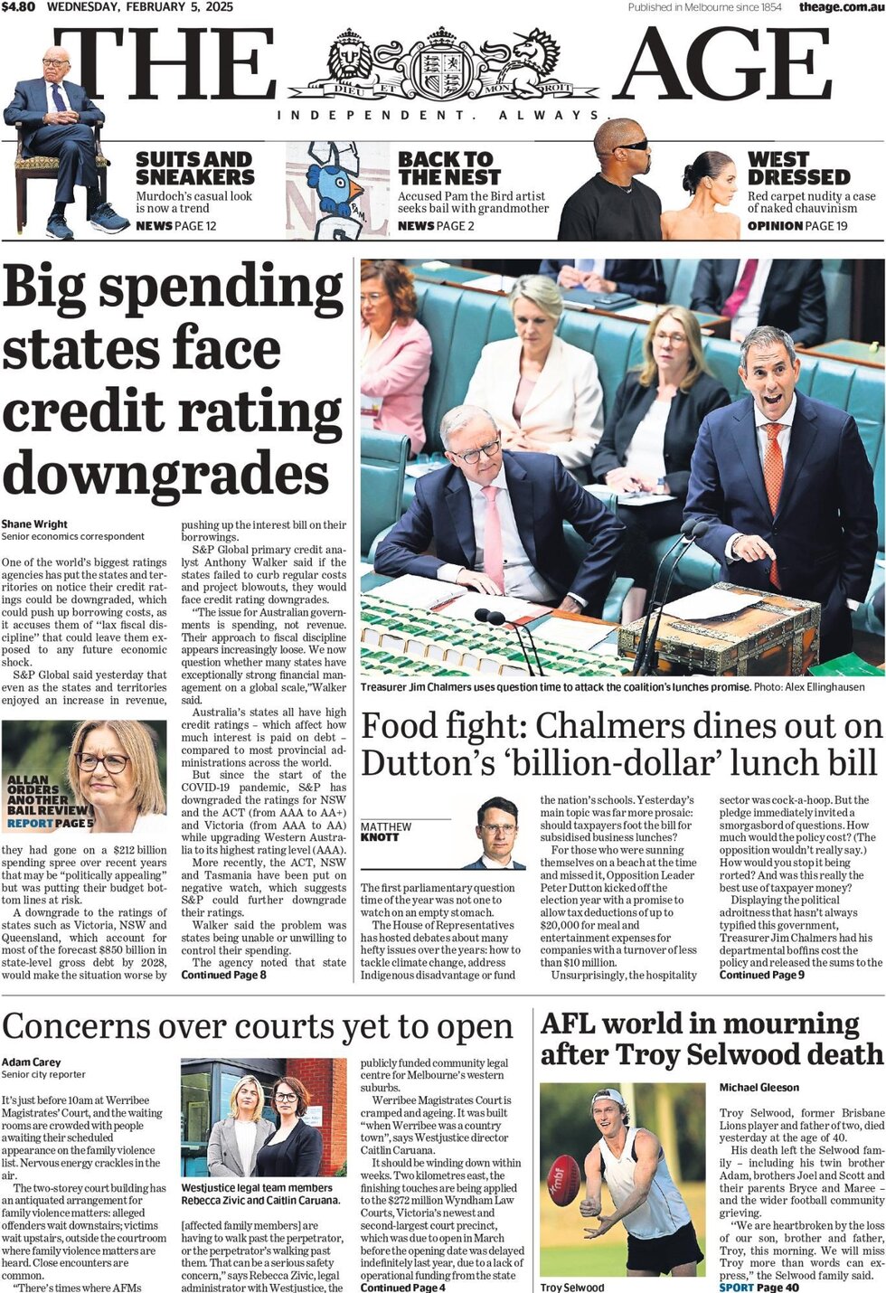 The Age - Front Page - 02/05/2025