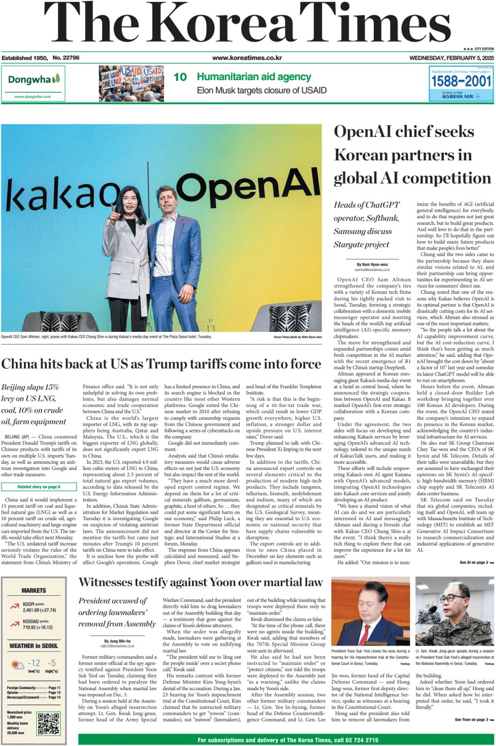 The Korea Times - Front Page - 02/05/2025