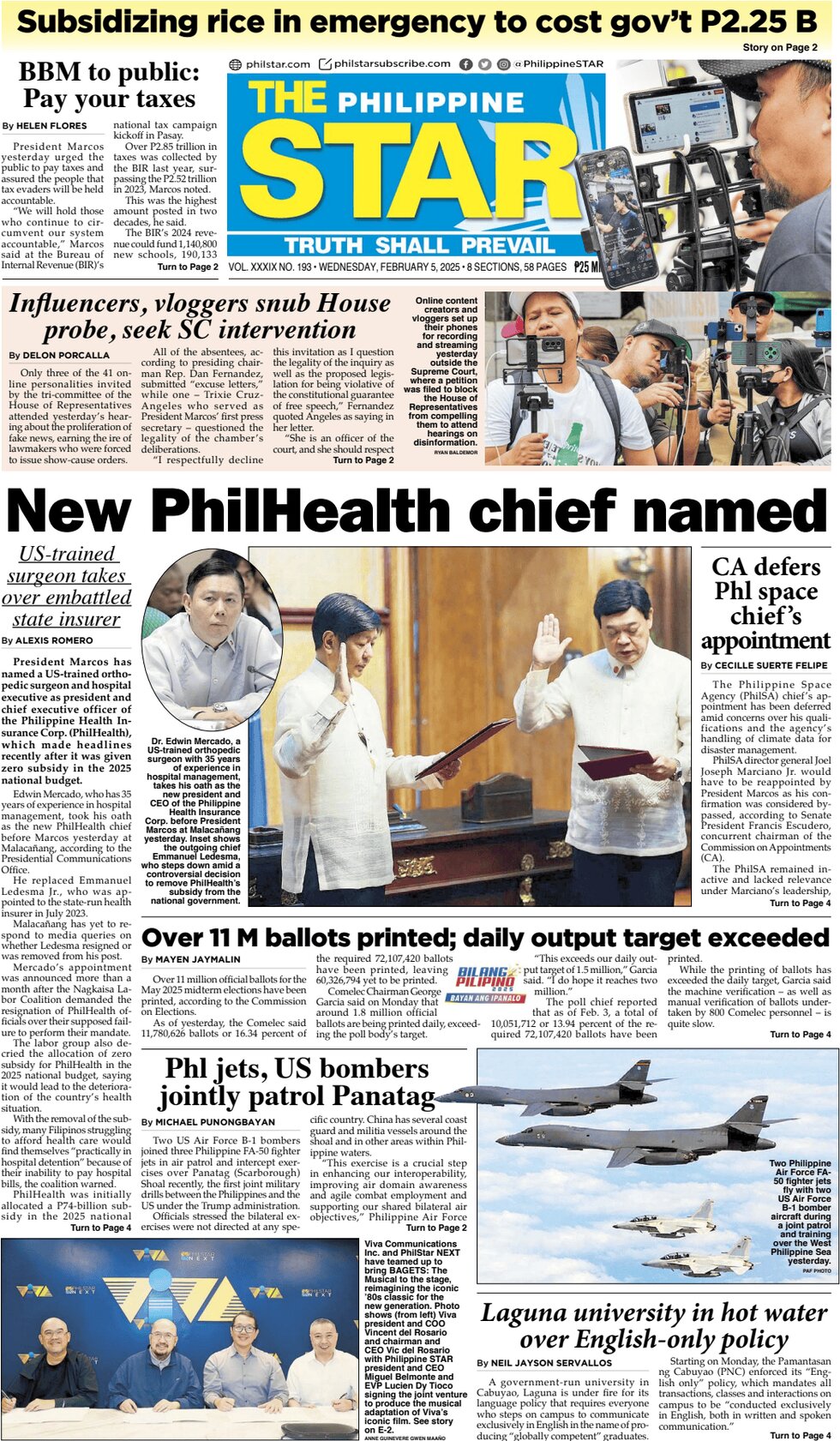 The Philippine Star - Front Page - 02/05/2025