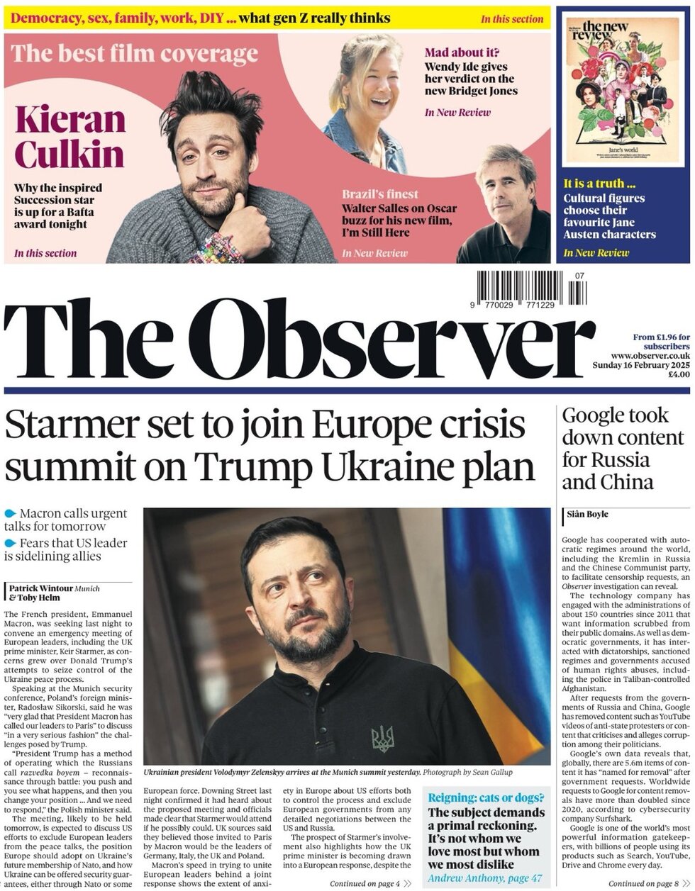 The Observer - Cover - 02/16/2025