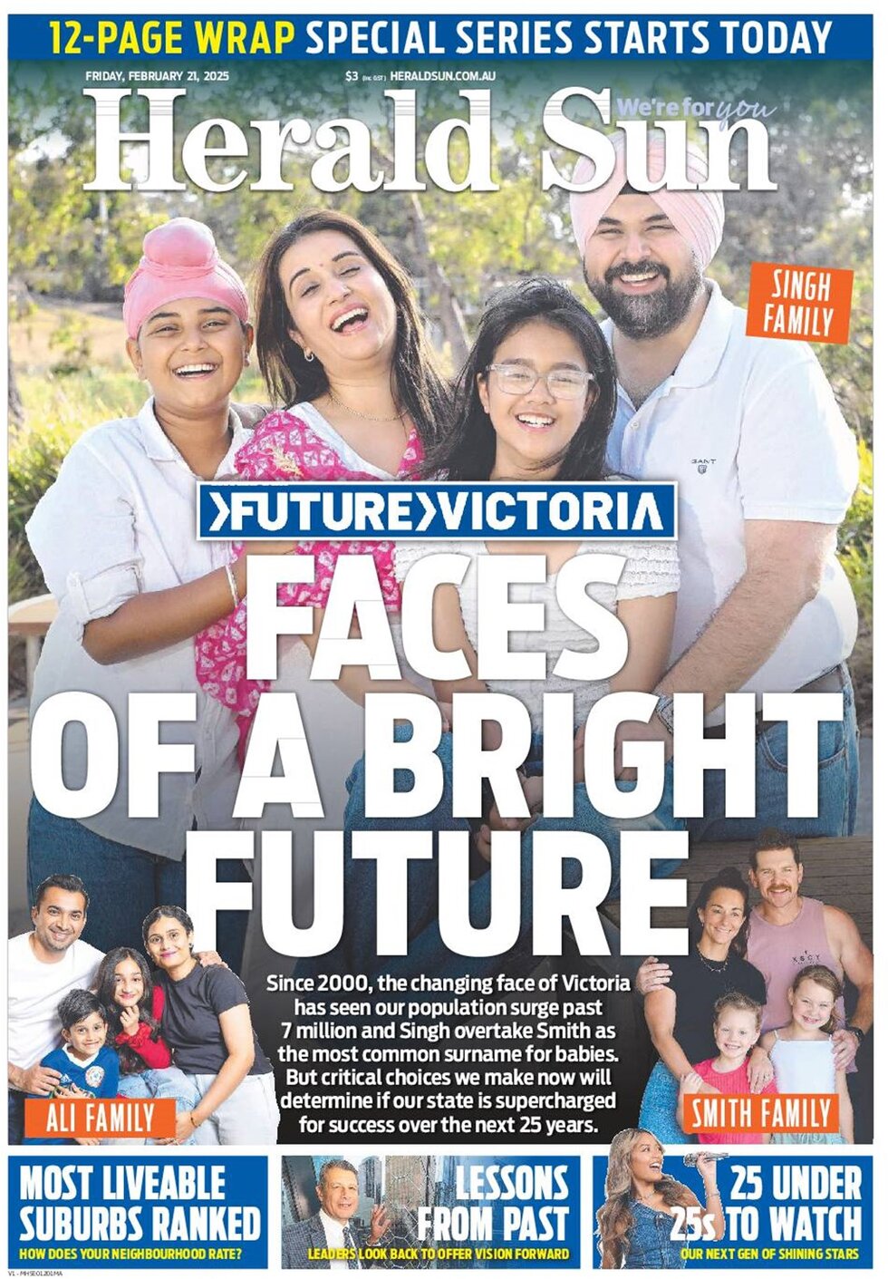 Herald Sun - Front Page - 02/21/2025