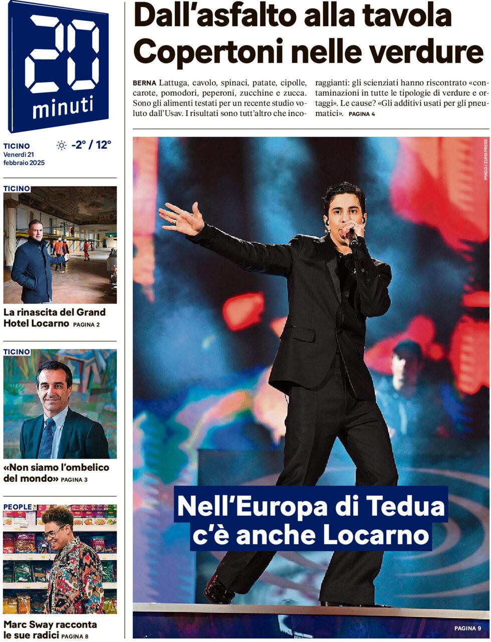 20 Minuti - Front Page - 02/21/2025