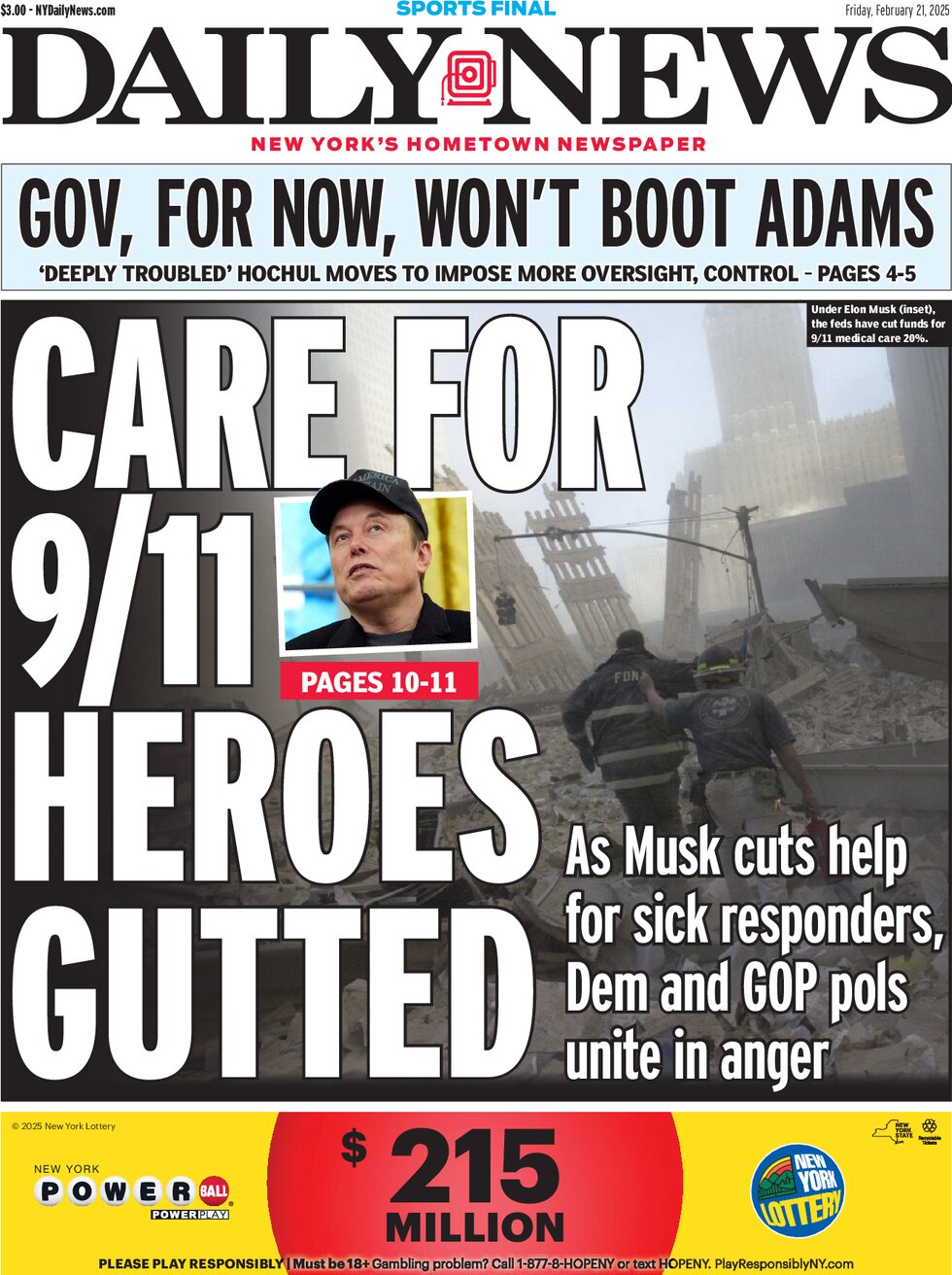 Daily News (New York) - Cover - 02/21/2025